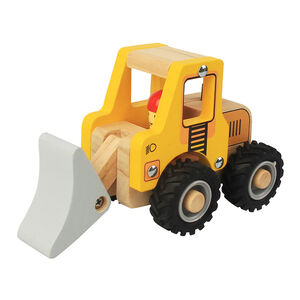 Bulldozer en bois avec roues en caoutchouc 18M+ 