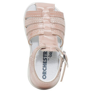 Sandales en cuir avec brides fantaisie 