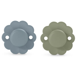 Sucette Wonder silicone Spring Lake/Hedge Green 6/18M 2pcs 