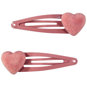Lot de 2 barrettes cœurs pour fille 
