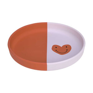 Assiette en silicone Happy Rascals Heart Lavender 