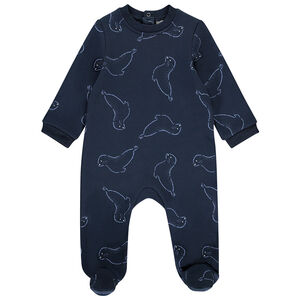 Dors-bien en molleton imprimé phoques pour bébé garçon 