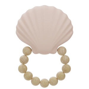 Anneau de dentition silicone Coquille Rose  