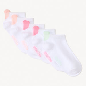 Lot de 5 paires de chaussettes courtes pour fille  