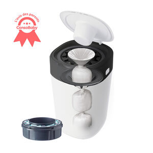 Poubelle à couches Twist & Click - Blanc 