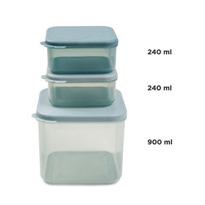 Boîtes de conservation 3 pièces M - Elphee Bleu 