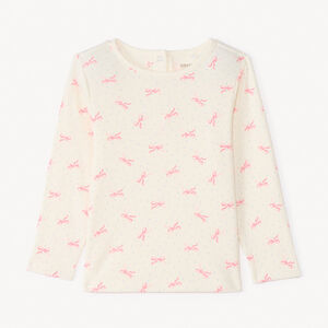 T-shirt manches longues imprimé nœuds pour bébé fille 