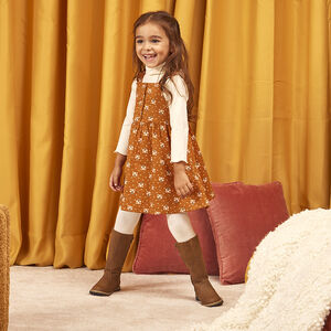 Ensemble 2 pièces avec robe salopette pour bébé fille 