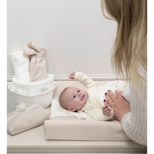 Housse matelas à langer Sparkle - Ivoire/doré mêlé  