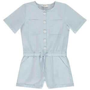 Combishort en seersucker rayé pour fille 