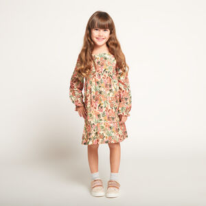 Robe manches longues imprimé fleurs pour fille 