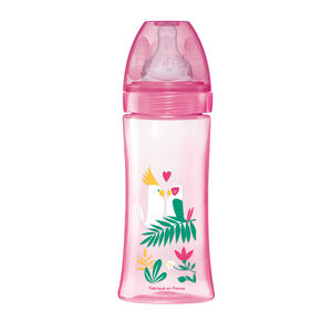 Biberon anti-colique 330ml Initiation+ débit 3 +6mois - Rose Danseuse 