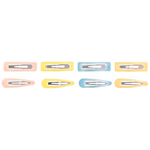 Lot de 8 barrettes à clip pastel pour fille 
