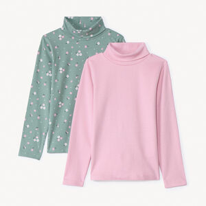 Lot de 2 sous-pulls cols roulés pour fille 