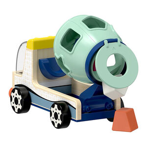 Camion mélangeur avec trieur de formes 