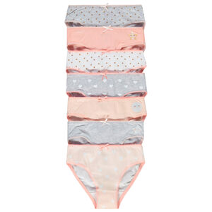 Lot de 7 culottes fantaisies en jersey pour fille 