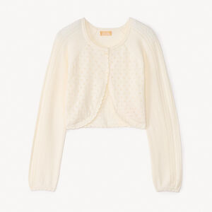 Boléro en maille ajourée pour fille 