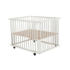 Parc Aline avec roulettes - Blanc 