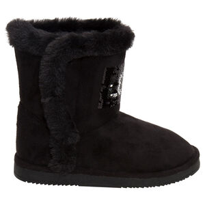 1/2 Bottes effet suédine avec messages en sequins magiques du 28 au 35 