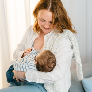 Lot de 3 langes tetra mousseline mini leaves green 