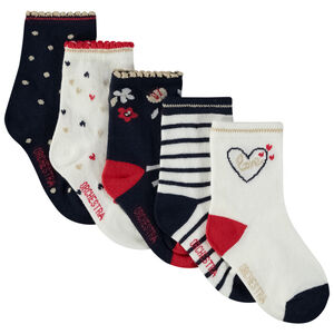 Lot de 5 paires de chausettes fantaisie pour bébé fille 