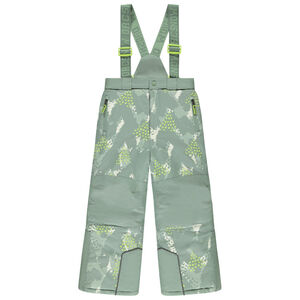 Pantalon de ski imprimé à bretelles amovibles pour garçon 