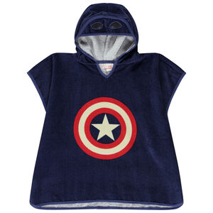 Poncho de bain ludique Captain America Marvel pour garçon 