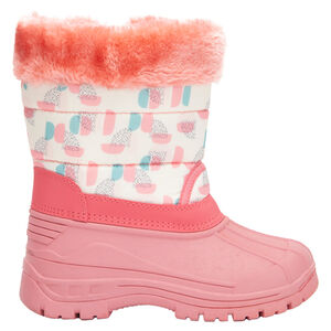 Après-ski zippés et imprimés avec fausse fourrure pour bébé fille 