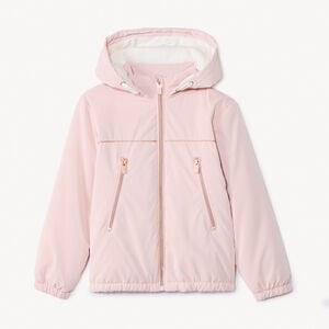 Coupe-vent en ripstop uni doublé sherpa pour fille 