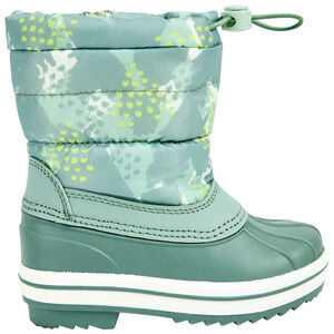 Après-ski vert imprimé camouflage avec lien de serrage pour fille 