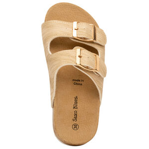 Sandales dorées à double boucles pour fille 